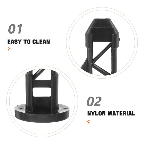 6 Pcs Trash Can Lid Link Trash Can Lid Connecting Pin Nylon Secure Lid Closure Easy to Clean Black