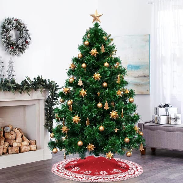 Juletreteppe Rød 90cm Juletrepynt Chr