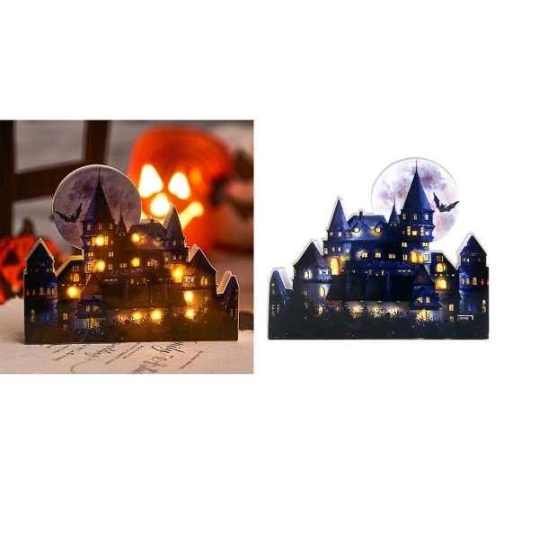 Multifunktionelt Slot Ornament med LED Lysfunktion Hjem Soveværelse Kollegium