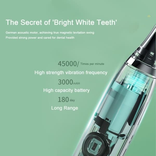 Smart elektrisk tannbørste Oppladbar elektrisk tannbørste Hvit White
