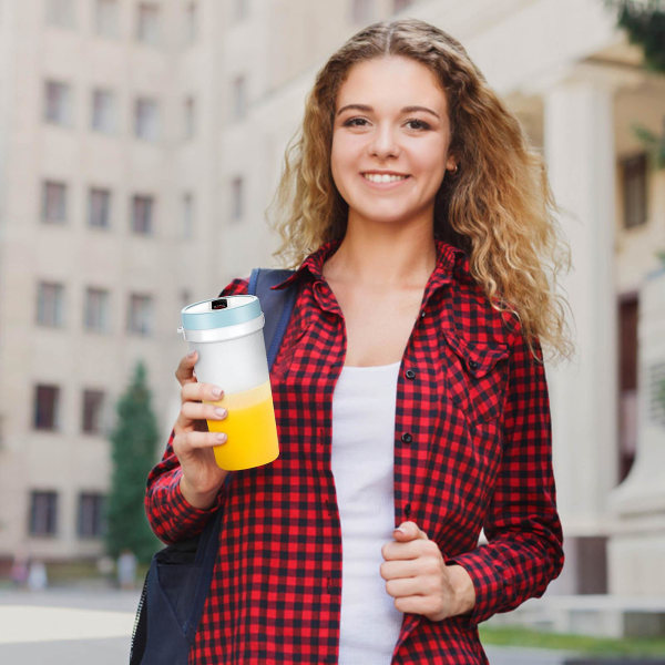 Trådlös Bärbar Juicekopp Lätt Vikt Utomhus Följeslagare Frukt Rörkopp Juice Automatisk Saftpress Blue