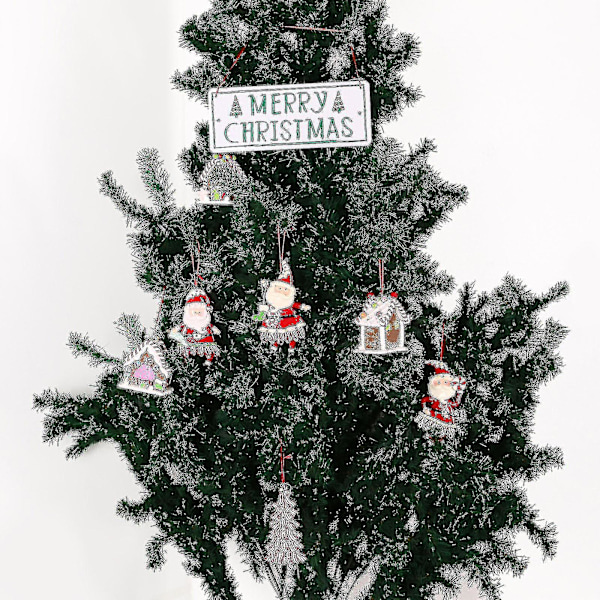 Julgranspynt Juldekorationer Tomtepynt Träd (röd 3-pack)