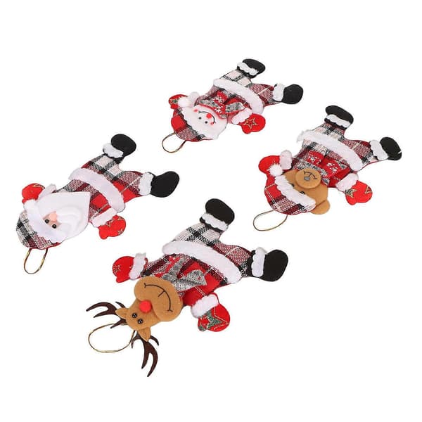 Mini Cotton Tree Ornaments Festive Home Decor for Party 4-Pack