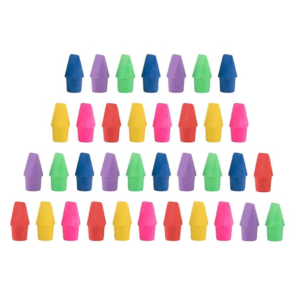 50 stk Viskelæder til Børn Blyantsviskelæder Hætter Tilfældig Farve Viskeleder Topper Skoleartikler Tilfældig Farve 2.45X1.1X1.1CM