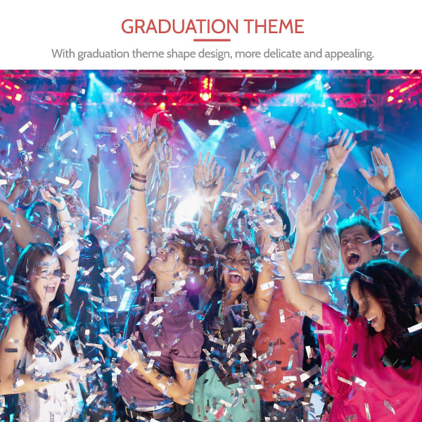2 påsar Grattis Grad Confetti Wine Bottle Hat Confetti Graduation Party SuppliesGolden2X2X0.2CM Golden 2X2X0.2CM