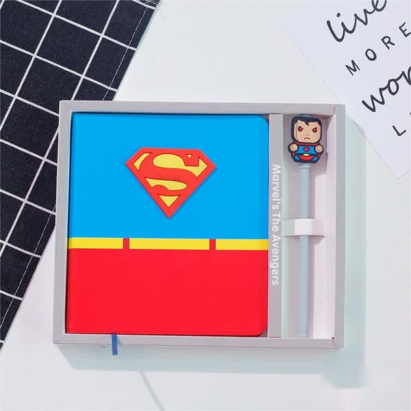 Anime Cartoon Label Diary Notebook, 80 Lined Pages, 16.5*14.5 cm (1 pc)(Type D)
