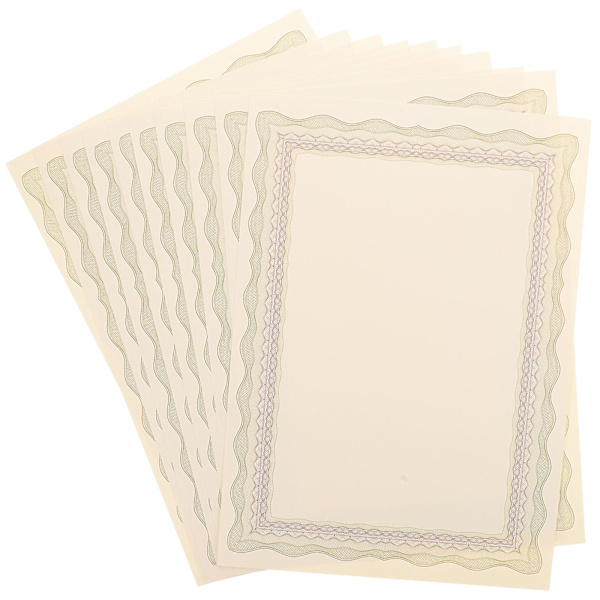 10 st Blanka Certifikatpapper Skrivbara Utskriftbara Certifikat Inre Papper För Kontorsbruk 30X21cm