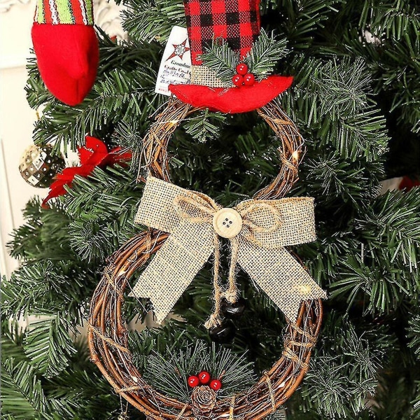 Christmas Ornaments Home Mall Juleanheng Led Snowman Christmas Wreath (1 stk)