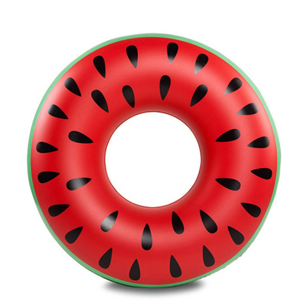 Vandmelon Pool Float, Oppustelig Gummi Ride for Børn og Voksne, Svømmehjælp, 120 Vandmelon Oppustelig Svømmering