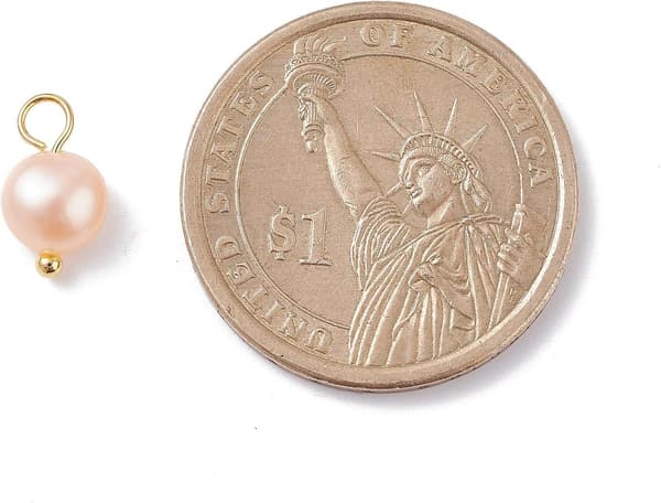 10 stk. risvedhæng med messingkuglehovedstifter til smykker, halskæde, armbånd, øreringe, håndværk 10~12 mm Rice 10~12mm