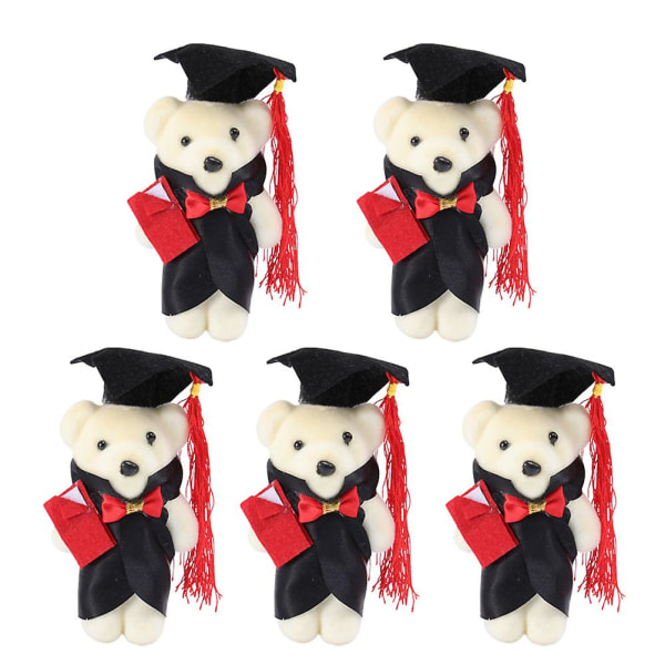 5 st stående examensbjörn i bedårande examensbjörn (med cap) Diverse färg12X3cm Assorted Color 12X3cm