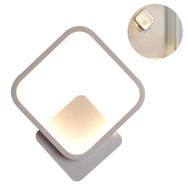Væglampe Indendørs Led Kvadratisk Væg Spotlight 12w Til Stue Soveværelse Gang Trappegang Sengelampe Soveværelse Dekoration Hvid Stil 1 White Style 1