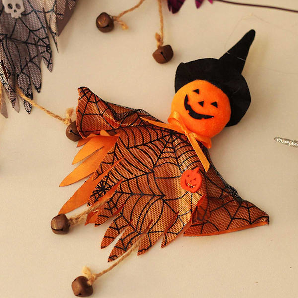 Halloween-hængende Pynt - Spooky Hexe Græskar Dukke - Håndværk