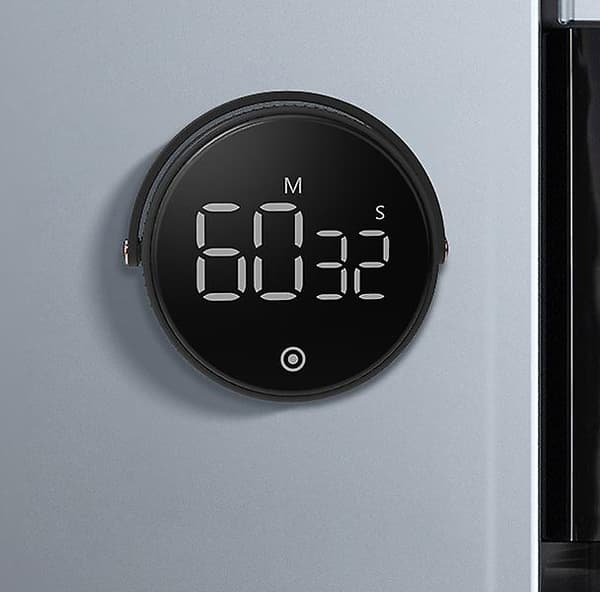 Productivity Time Management Rotating Digital Magnetic Silent Kitchen Timer