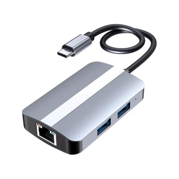 USB-hub 5-i-1 Hub USB3.0 En-drags-fire Bærbar PC Mobiltelefonnettbrett Type-c Splitter USB-forlengelse D