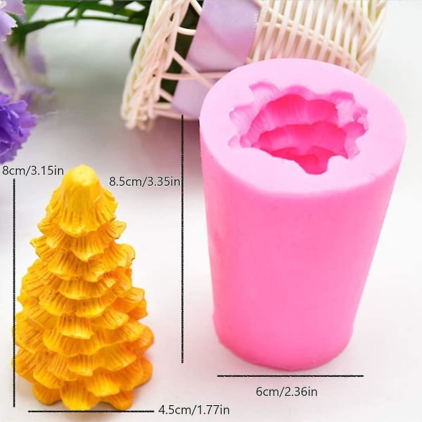 Lysdekoration Juletræ Form Værktøjer 3d Juletræ Form Silikon Fudge Form 3d Duftlys Form Diy Silikon Form Til Juletræ