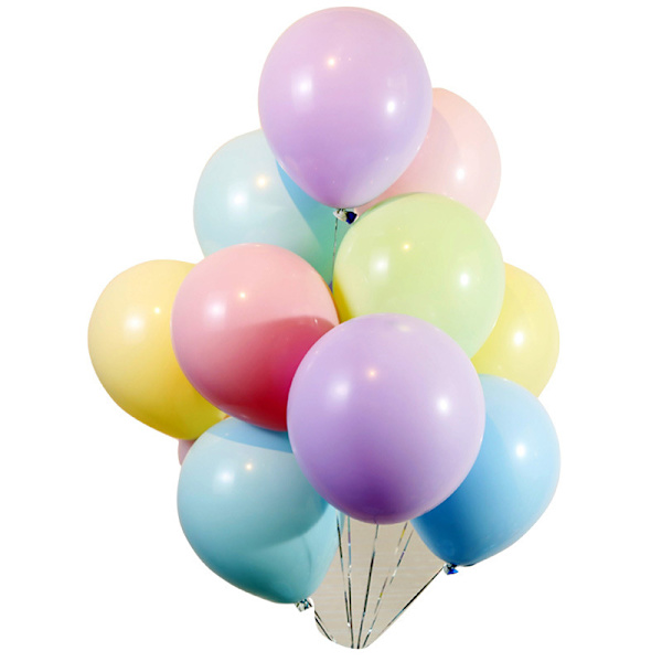100 Pastellfärgade Ballonger i Blandade Färger – Regnbågsfödelsedagsfestdekorationer – Makronballonger