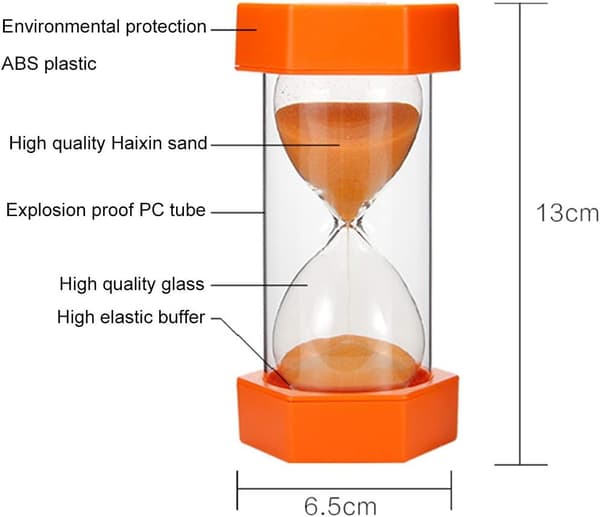 Sandtimer, Timeglas Sandur Timer 5/10/15/20/30 min Timeglas, Køkkentimer Børnespil Legetøj Tilfældig Farve 10 Minutter