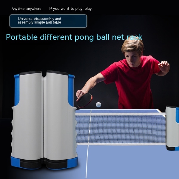 Tilbagetrækkelig Bordtennisnet Udskiftning, Ping Pong Net og Stang Bordtennisbord Net Stativ Net Blok Bærbar Hjem Udendørs