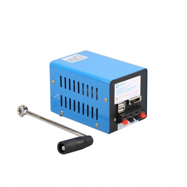 Power handvevgenerator, nöddynamotor USB laddningsgenerator för camping utomhusaktiviteter