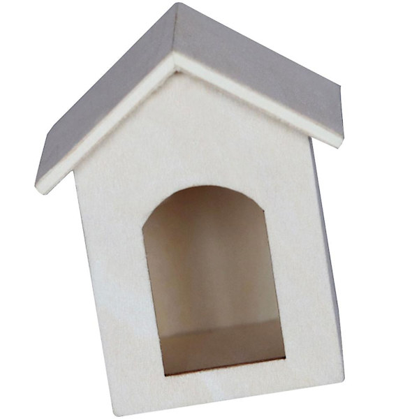 Miniatyyri Talo Malli Puinen Pieni Talo Koristeellinen Talo Malli Nukketalo Malli Beige 5.9X5.3CM Beige 5.9X5.3CM