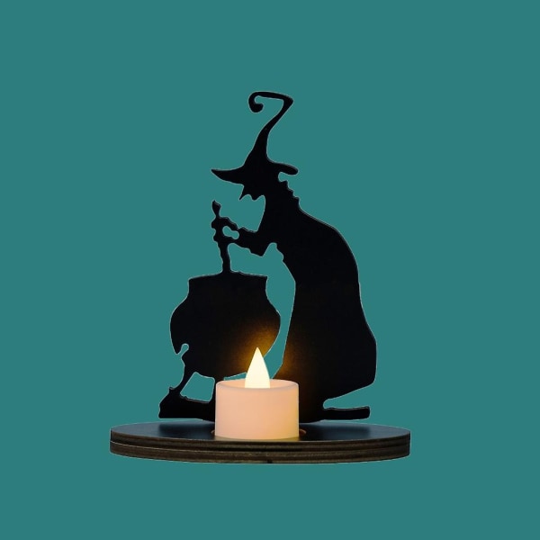 Läskig Halloween Ljusstake Heminredning Hantverk Festdekoration