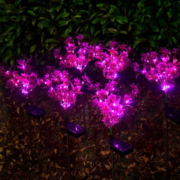 Solar Phalaenopsis Hagelys Utendørsdekorasjon for Hage, Plen, Gangvei (2 stk)-FF-
