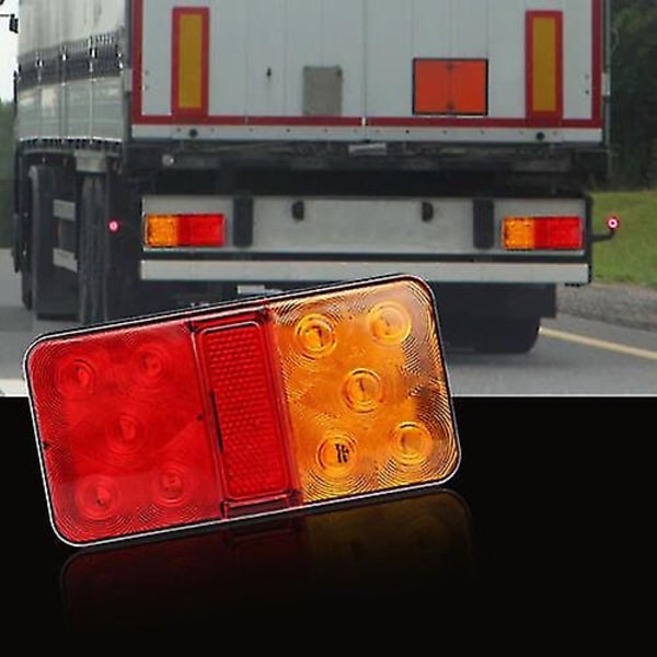 2 st LED Baklyktor Blinkers Stopplys Trailer Husvagn Van Lastbil Lampa