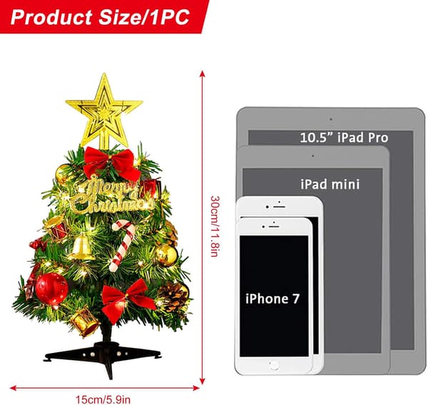 Mini Christmas Tree with Christmas Tree Lights and Wire 2M/2.18