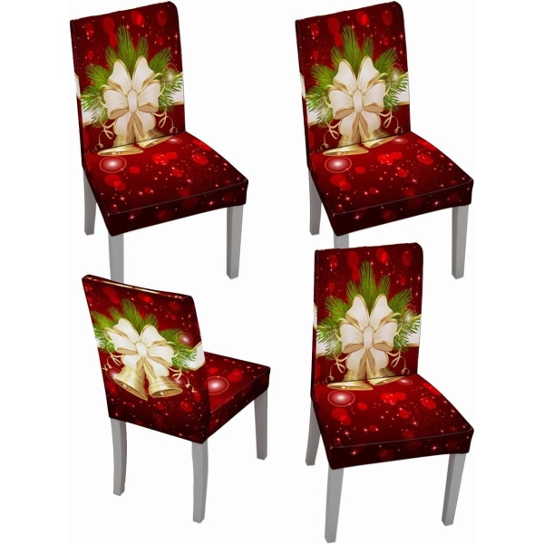Stolsöverdrag 4-pack Stretch Stolsöverdrag Jul Möbelskydd för Matrum Ceremoni Hotell, Chri