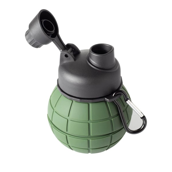 Silikon sammenleggbar vannflaske Kreativ silikon 550ml vannflaske Army GreenA A