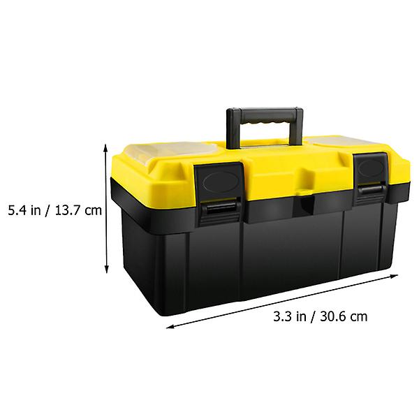 1 stk multifunksjonsverktøykasse Verktøyoppbevaringsboks Kjøretøymontert verktøykasse Verktøyoppbevaringsbeholder Gul Svart30,6x13,7cm Yellow  Black 30.6x13.7cm