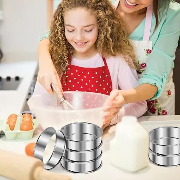 6-delt bageformssæt, kagering, runde kageforme, bageforme, kageringe, non-stick kagering til muffins, tærter, kager