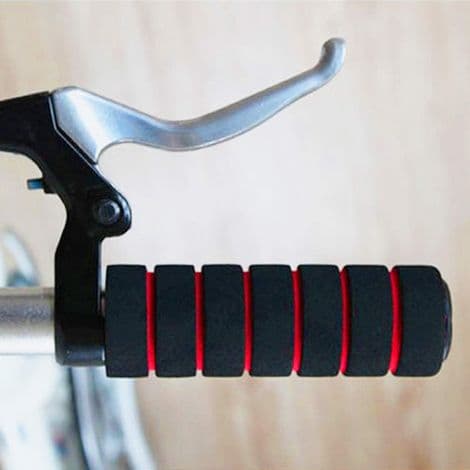 Red Non-Slip Foam Handlebar Grips for Bicycle - 1 Pair