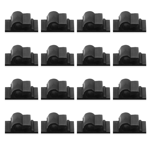 50 st Hemkabelhållare Skrivbords Trådklämmor Organisatörer Hantering (svart)Svart2x1.3x0.9cm