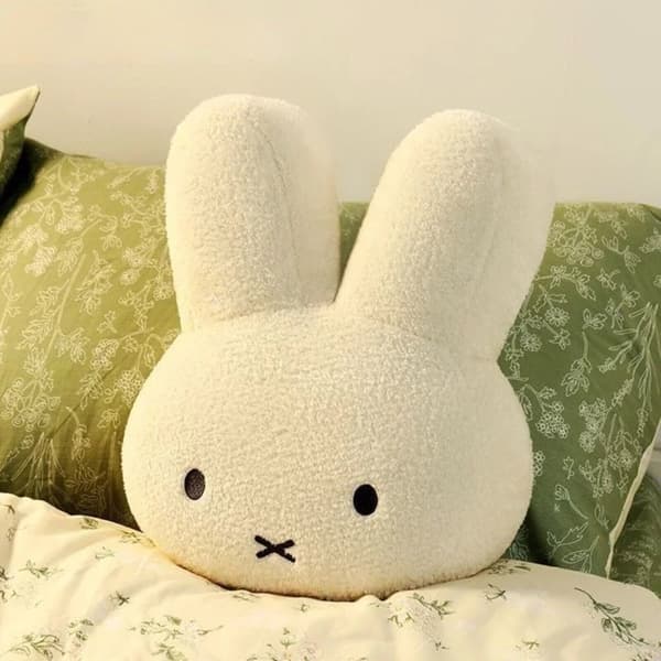 Miffy Rabbit Plush Toy Soft Stuffed Bunny for Bedroom Decor and Cuddles White