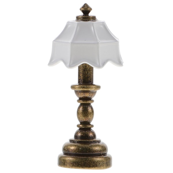 Dukkhus Miniatyr Bordlampa Mini Hus Scen Bordlampa Fotorekvisita 2X4CM