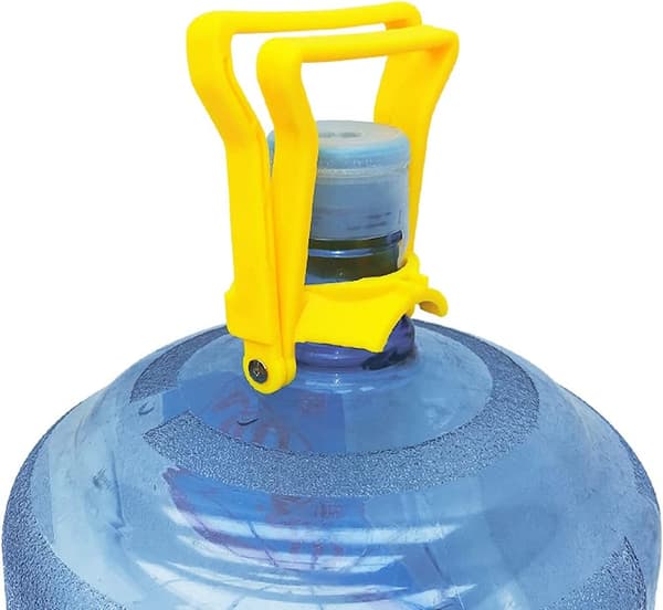 2 st Multifunktionella Avancerade Ergonomiska 5 Gallons Vattenflaskhandtag, Dricksvattenflaskhandtag, Gul