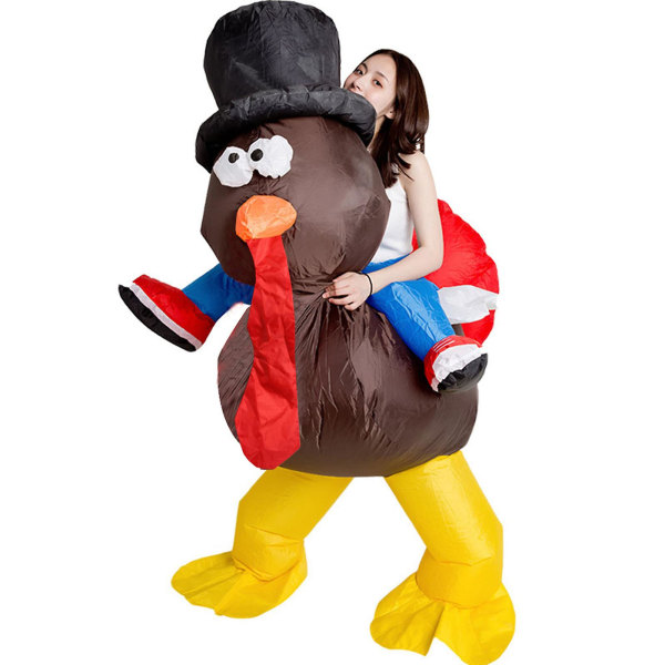 Thanksgiving Turkiet Knight Vuxen Cosplay Uppblåsbar kostym Holiday Party CostumeL