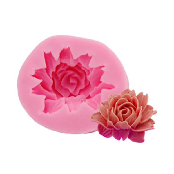6-delt sæt af 3D bageforme rose blomst DIY silikoneform motiv bageforme chokolade fondant kage