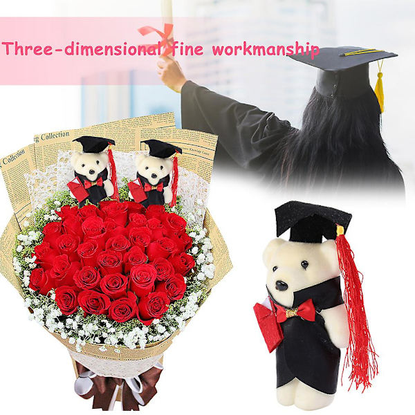 5 kpl Seisova Graduointikarhu Ihastuttavassa Graduointikarhukokoelmassa (hattu mukana) Sekalaiset Värit 12X3cm Assorted Color 12X3cm