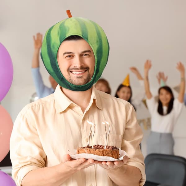 Plysj Vannmelonformet Fest Hodeplagg med PP Bomullsfyll, Trendy Søt Design