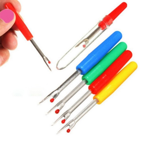 Sömrivare 4-pack Tråd- och Stickavlägsnare Liten Klädetikettborttagare Sömrivare för Sömnad Hantverk Trådavlägsnande (4 Färger)