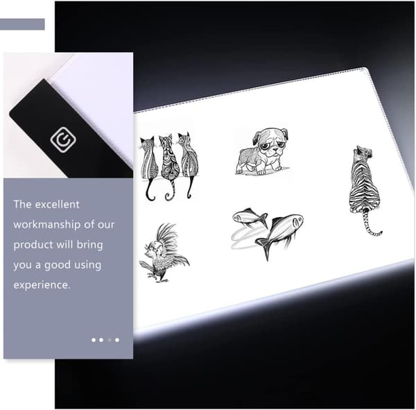 A5 LED Drawing Board with USB Cable, Portable Copy Pad for Artists