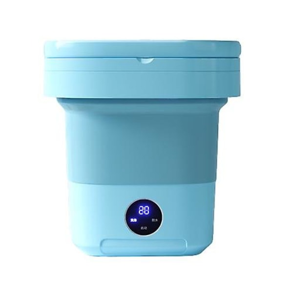 Mini Tvättomat Foldbar Hinktyp Tvättmaskin Klädtvätt Rengörare TravelBlue Blue