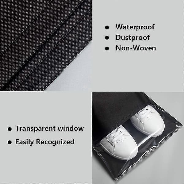 18 st Reseskor Väskor, bärbara transparenta Hushålls Dammtäta Förvaringsskor Väskor, non-woven Tyg
