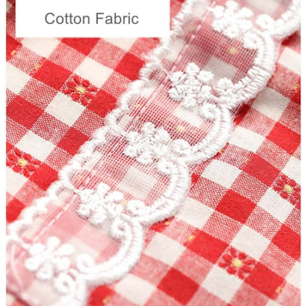 Apron Kitchen Baking Aprons Vintage Women's Aprons Red Plaid Ruffle