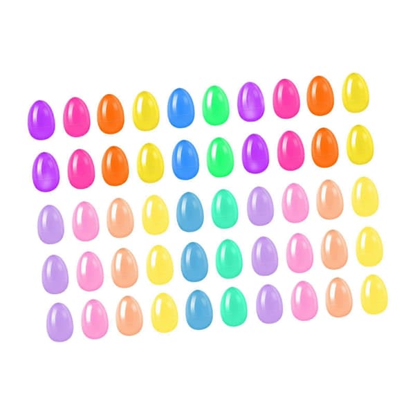 50 Pcs Fillable Easter Eggs Fun Empty Easter Eggs for Party Classroom Rewards