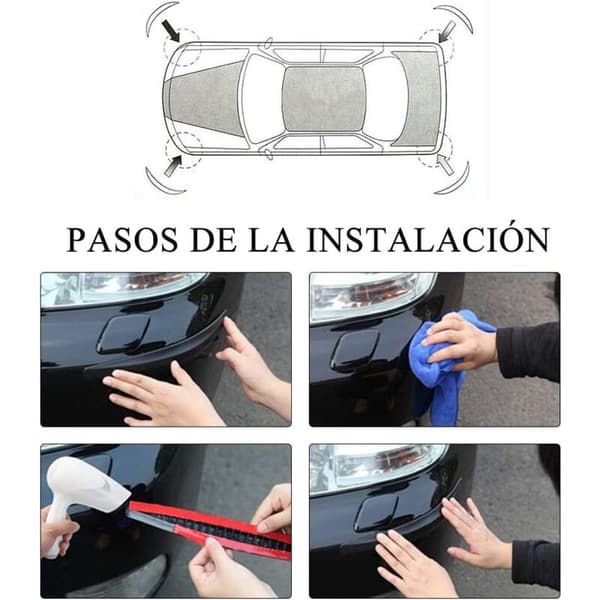 4-Piece Universal Car Corner Protector - Anti-Scratch Self-Adhesive Strips - Universal Bumper Guard Strip