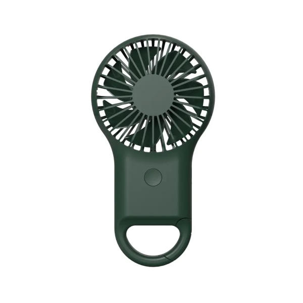 Mini håndholdt vifte, bærbar USB-vifte, kraftig minivifte med karabinkrok, personlig vifte for soverom, kontor, reise ( Farge: grønn